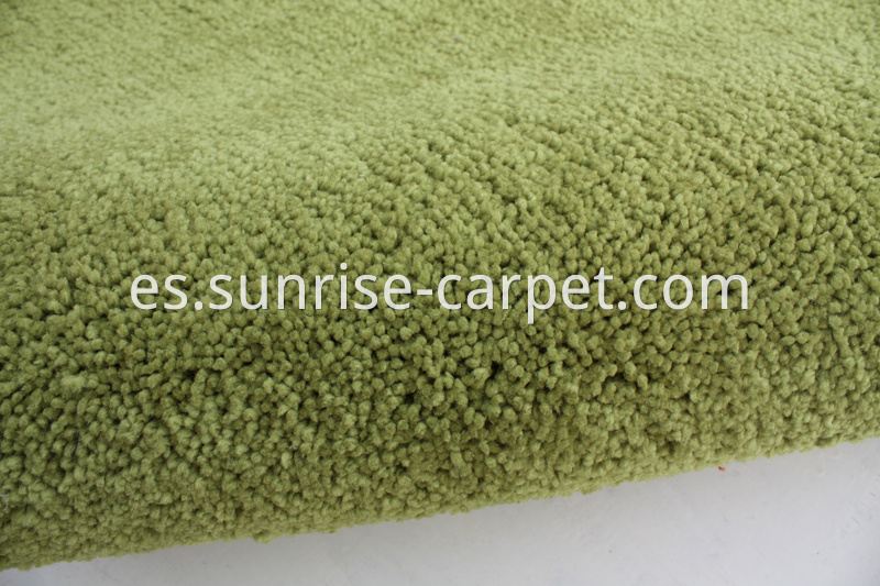 Elastic Polyester Shaggy Rug Green Color